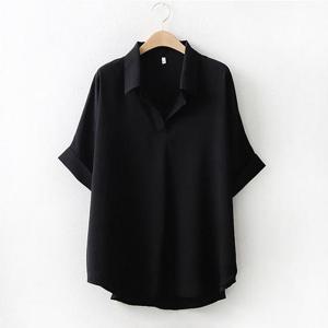 아이우먼 플레인가오리블라우스 WW5181M407 빅사이즈