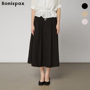 [보니스팍스(여성의류)]클래식 코튼 핀턱 롱 스커트 (XO7SK007M0)