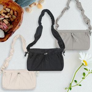 [리더스]곱창 모양 디자인 어깨끈 투포켓 패션 숄더백