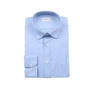 [예작(셔츠)]긴소매 일반핏 구김없는 스판 솔리드 배색 스넵단추 YJ4FUR103-BL