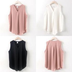 위쉬몰 CR 핀턱나시블라우스(0282H408) 빅사이즈