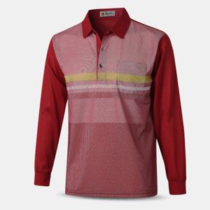 [아즈바이]중년 남성 면혼방 긴팔 카라 티셔츠 NSA101 봄 가을