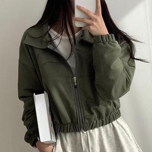 [잇백잇슈] 베이직카라크롭자켓 캐주얼 트렌디 간절기