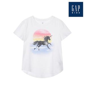 [갭키즈] 텍스처드 그래픽 라운드 티셔츠(838731-02-9_WH)