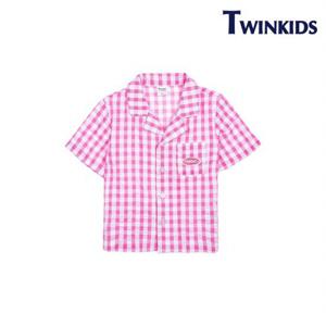 [트윈키즈] 오픈카라 체크셔츠(TAMT8Y04_PK)