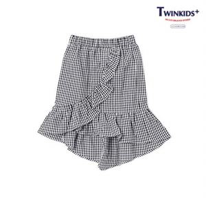 [트윈키즈] 체크 프릴 스커트(T8MT4K01_BK)