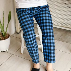 슬레진저 남자 9부 큰 체크 파자마 잠옷 바지 M09