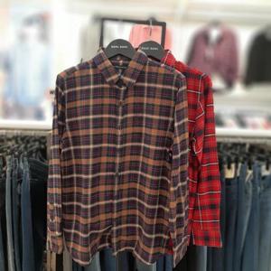 뱅뱅칠곡 HC09 공용 가을 체크무늬 셔츠남방 NSE657