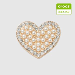 [크록스본사]반짝이는 진주 하트 지비츠  참 10013394-GR