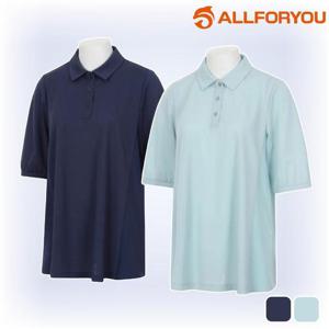 올포유 여성 블라우스 티셔츠 카라 5부 셔링