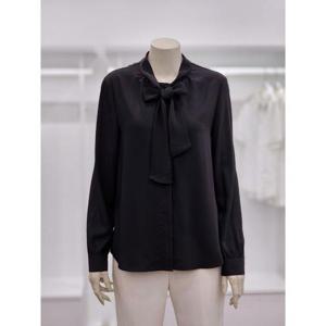 프렐린 세이브존02 블랙 리본 타이블라우스 RBB243071