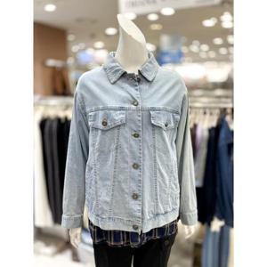 소고 세이브존01 체크 패턴 레이어드 청 재킷 TH1GA09