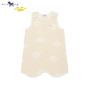 블루독베이비[hu] 24.FW BE)구름도기거즈슬리핑가운 44C70-009-01 신생아내의 수면가운 실내조끼 출산선물