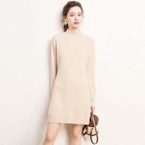 [리빌모아]여자 가을 캐주얼 반목 니트 원피스 LDW-OPA-SSIS596-