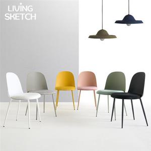 [리빙스케치] 뮤즈 엠마 의자 벨벳 PP소재 인테리어 체어 [착불] 카페 업소용 식탁의자