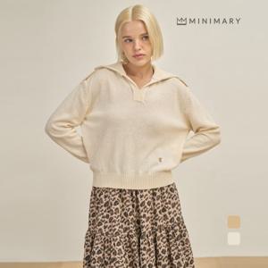 [미니마리][미니마리] 숄카라배색장식풀오버 (MM43TS47)