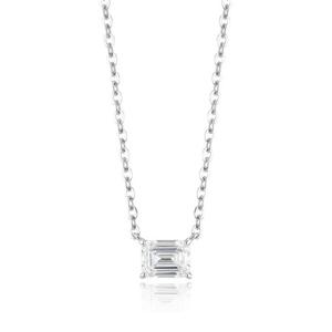 [GB] 랩그로운 다이아몬드 1캐럿 에메랄드컷 14K GOLD 목걸이 LND24028D