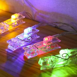 10구 LED 클립 집게 전구(1.5M) (컬러) 가랜드전구