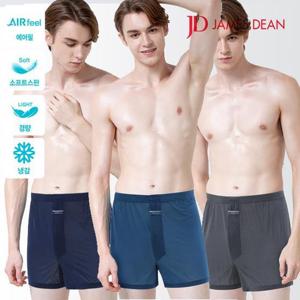 제임스딘 냉감 남성 소프트스판 사각 트렁크팬티3매