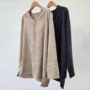 빅사이즈트임티 T081L411 플로우심플롱루즈긴팔티 HG