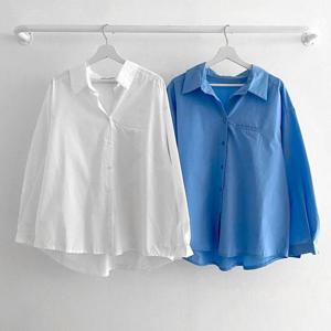 빅사이즈루즈셔츠 T113L411 내추럴코튼카라단추남방 LT