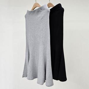 빅사이즈면스커트 T093L411 라인면40수인어스커트 OD