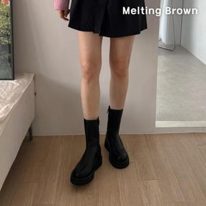 [멜팅브라운] 여성 데일리 어글리 미들부츠 첼시부츠