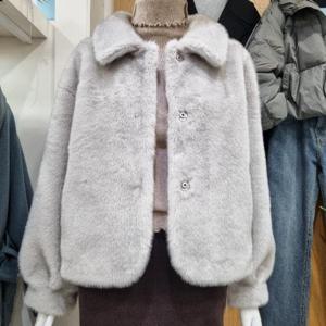 클리지 DP01 퍼 밍크 벌룬 소매자켓 CO8WJK24