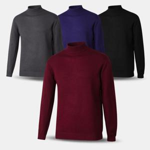 [아즈바이]남성 무지 데일리 반폴라 니트 티셔츠 RNT808 중년