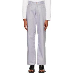 25 FW 이티스 여성   퍼플 벤츠 데님 진 222640F069000