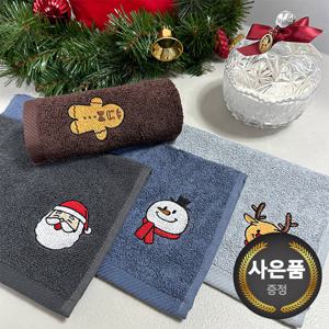 송월타월 항균 몽글 크리스마스 고리 핸드타올 1매