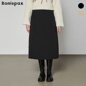 [보니스팍스(여성의류)]누빔 패딩 A라인 스커트 (XOBSK009M0)
