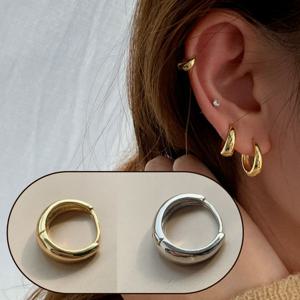 925 링귀걸이 데일리 실버 골드 원터치 귀걸이 캐주얼 심플