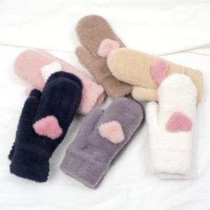 여자장갑 니트장갑 장갑W5116하트 장갑 6컬러 보들벙어리 여성장갑 벙어리장갑