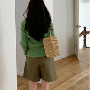 [프롬슈] 바스켓 스타일 원통 여성미니백 여자토트백