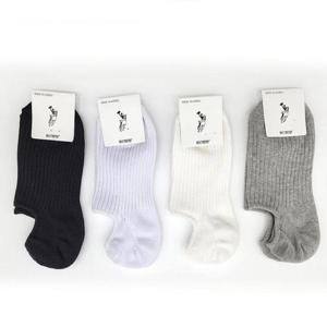 여성 심플 데일리 무지 심플 골지 덧신 1켤레