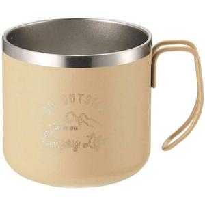 캡틴스태그 UE-3557 [몬테 더블 스테인리스 머그컵 350(베이지)]