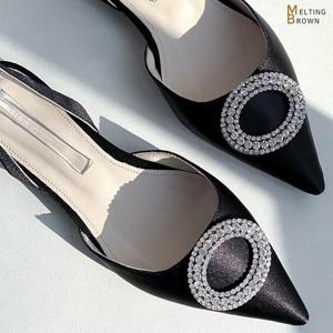 [멜팅브라운] 여자 슬링백 캐주얼 단화 여성 플랫슈즈 KA002