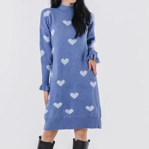 [올리비에스클로젯]하트 프릴소매 니트원피스_O2310OP606D