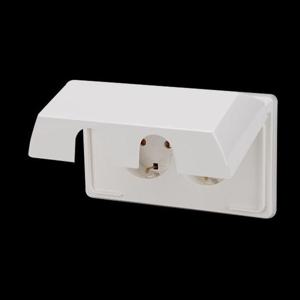 매입콘센트(아펠라) 2구 방우형 가로(화이트)