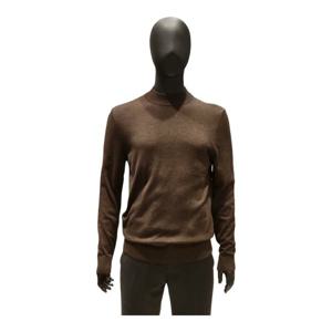 [킨록]킨록 24FW 다크브라운 캐시미어 혼방 기본 반폴라니트 JCIY19