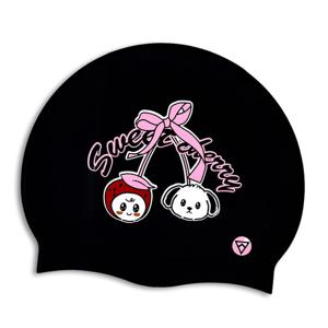 토네이도 체리베리 실리콘 수모 수영모자 블랙