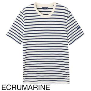 세인트제임스 반팔 티셔츠 988850 ECRU MARINE DOM