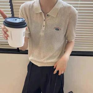 [리빌모아]여자 시스루 골지 카라 반팔 니트 DMSW-KNH-SHHE55-베