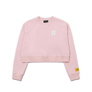 [빈트릴]여성 해시태그 로고 크롭핏 맨투맨 티셔츠- BA241RM501