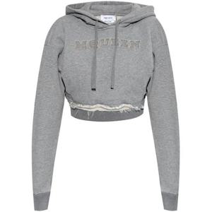 알렉산더 맥퀸 후드 티셔츠 815497 QLAD81015 Grey
