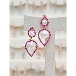 볼라레 세이브존03 볼라레 루비 진주 핀토 드롭귀걸이 AGSSS1671A