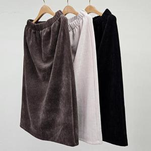 빅사이즈골덴치마 T489L412 멜로밴딩코듀로이스커트 WJ