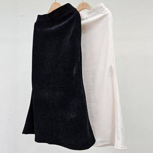 빅사이즈롱스커트 T498L412 랭글골덴머메이드스커트 CR