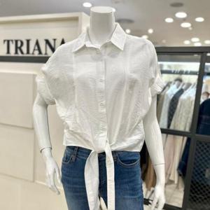 트리아나 세이브존01 소매 롤업 숏 블라우스 3컬러 AH2BA27 IV